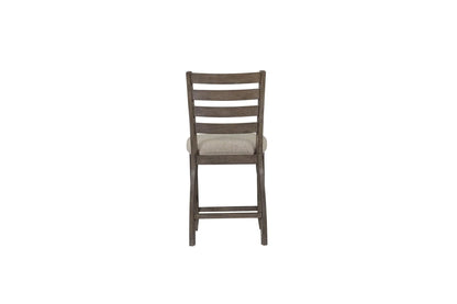 Counter Side Dining Stool with Ladder Back Gray