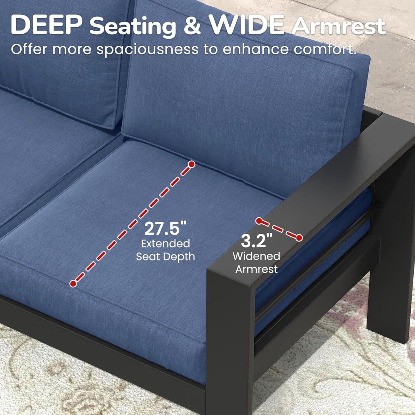 All Weather Patio Chairs and Thick Foam Cushions