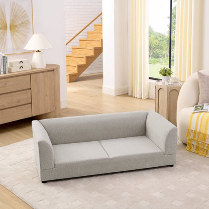 Comfortable oversized pet sofa for medium/large dogs in soft grey fabric on Tampa Home & Garden Store