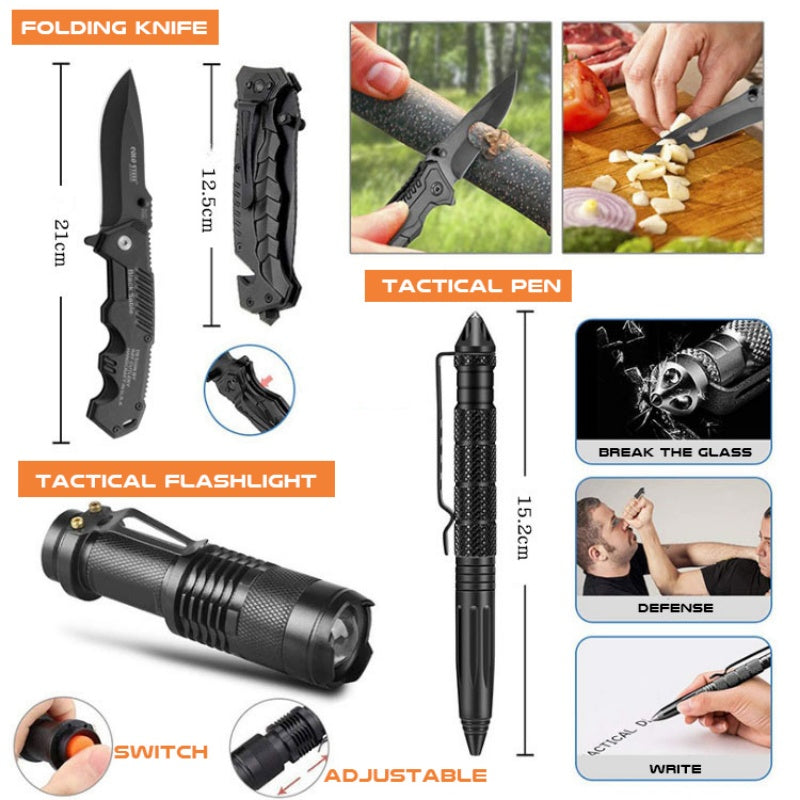 Sell My Stuff outdoor survival tool set: knife, flashlight, pen, black 3-piece kit on Tampa Home & Garden Store