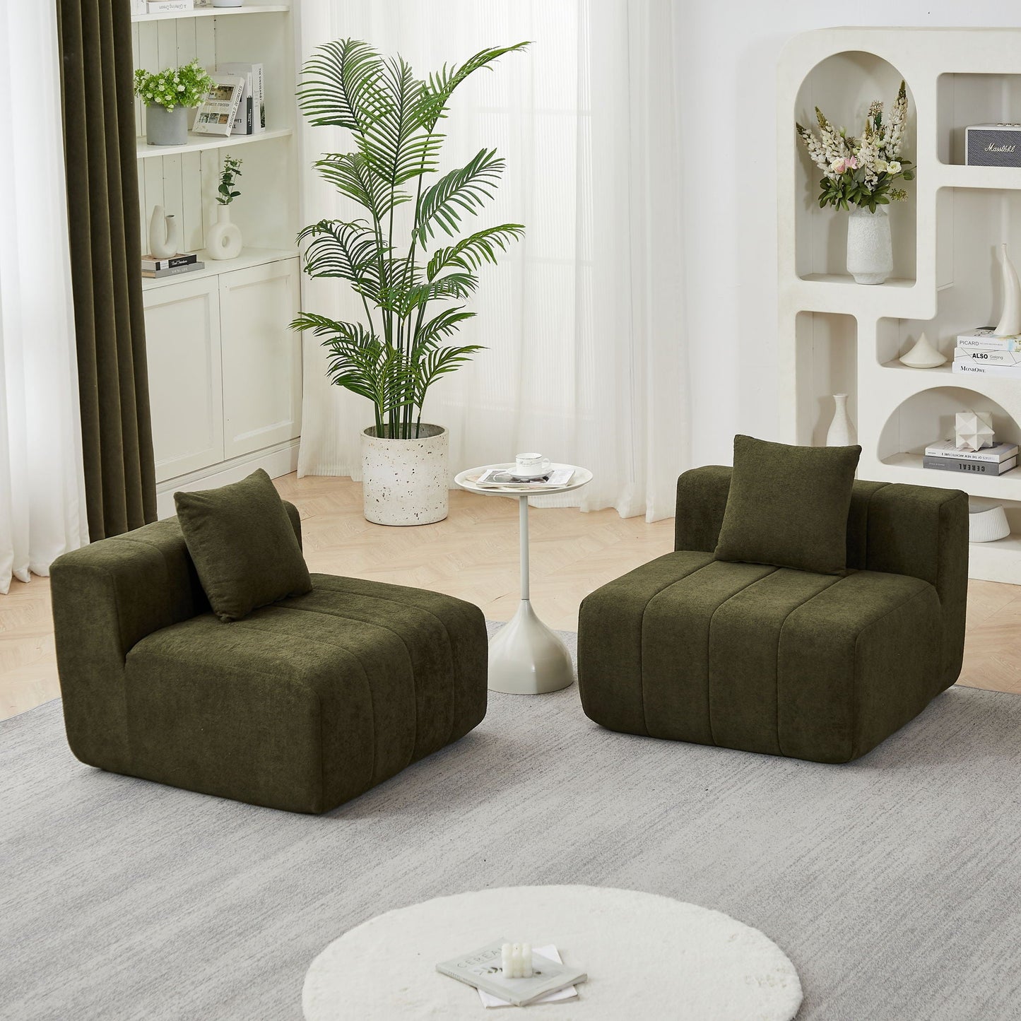 Symmetrical Modular Sofa And Piano Key Design