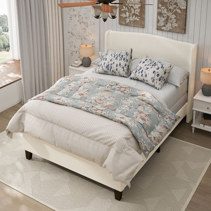Sturdy Platform Bed Frame and a Padded Headboard