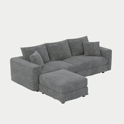 Convertible Sofa With Deep Seat and Pillows