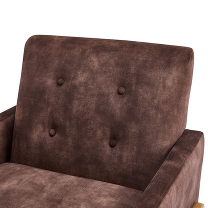 Tufted back accent armchair in dark brown textured upholstery, commercial-grade fabric on Tampa Home & Garden Store