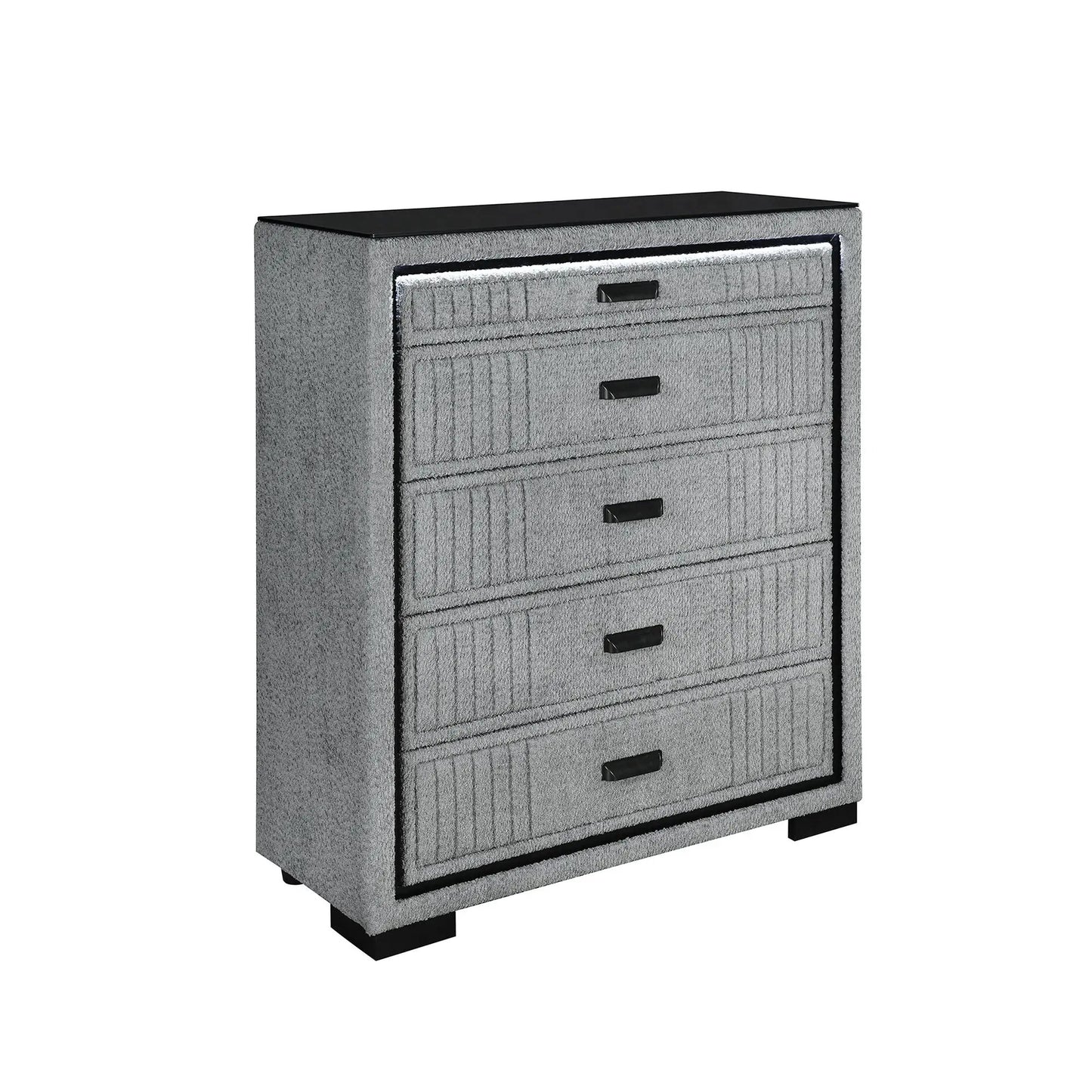 Isaiah Upholstered Chest and LED Lighting
