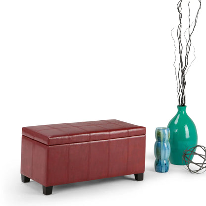 Dover Upholstered Storage Ottoman Bench with Lid