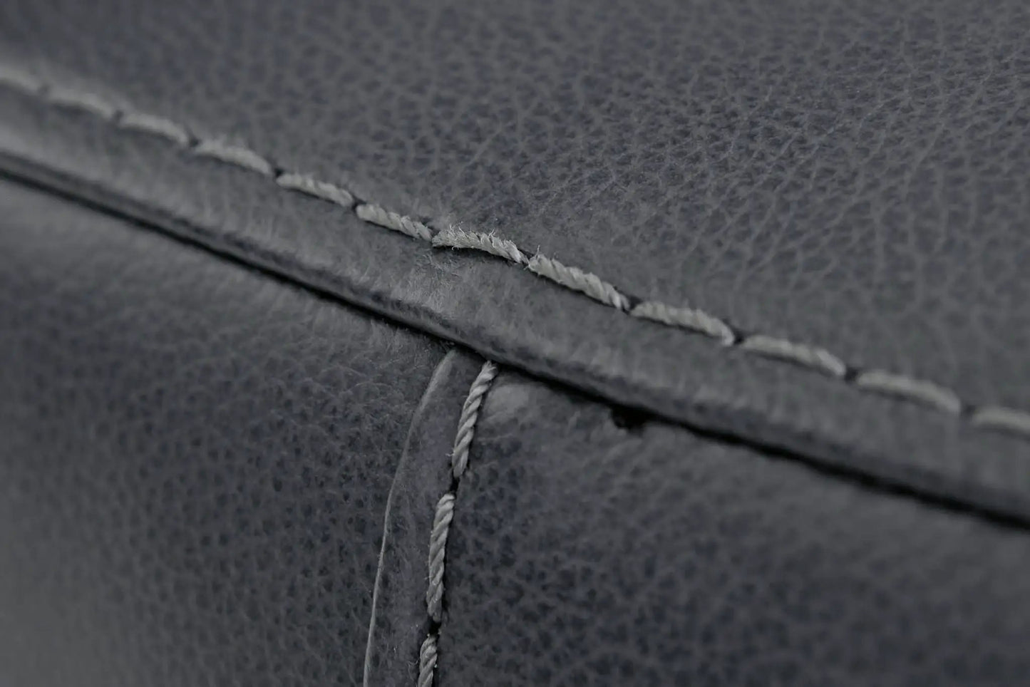 Bolsena sofa gray upholstery close-up with visible stitched seam detail stationary sofa on Tampa Home & Garden Store