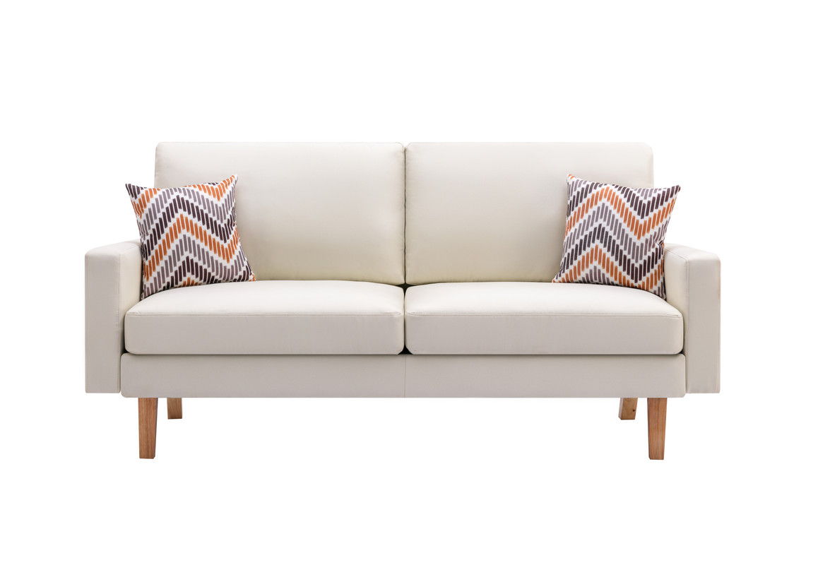 Bahamas Minimalistic Sofa and Throw Pillows