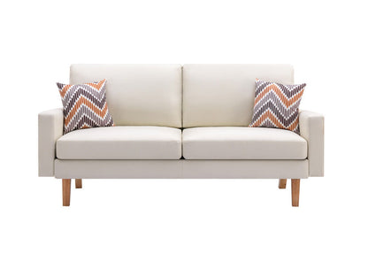 Bahamas Minimalistic Sofa and Throw Pillows