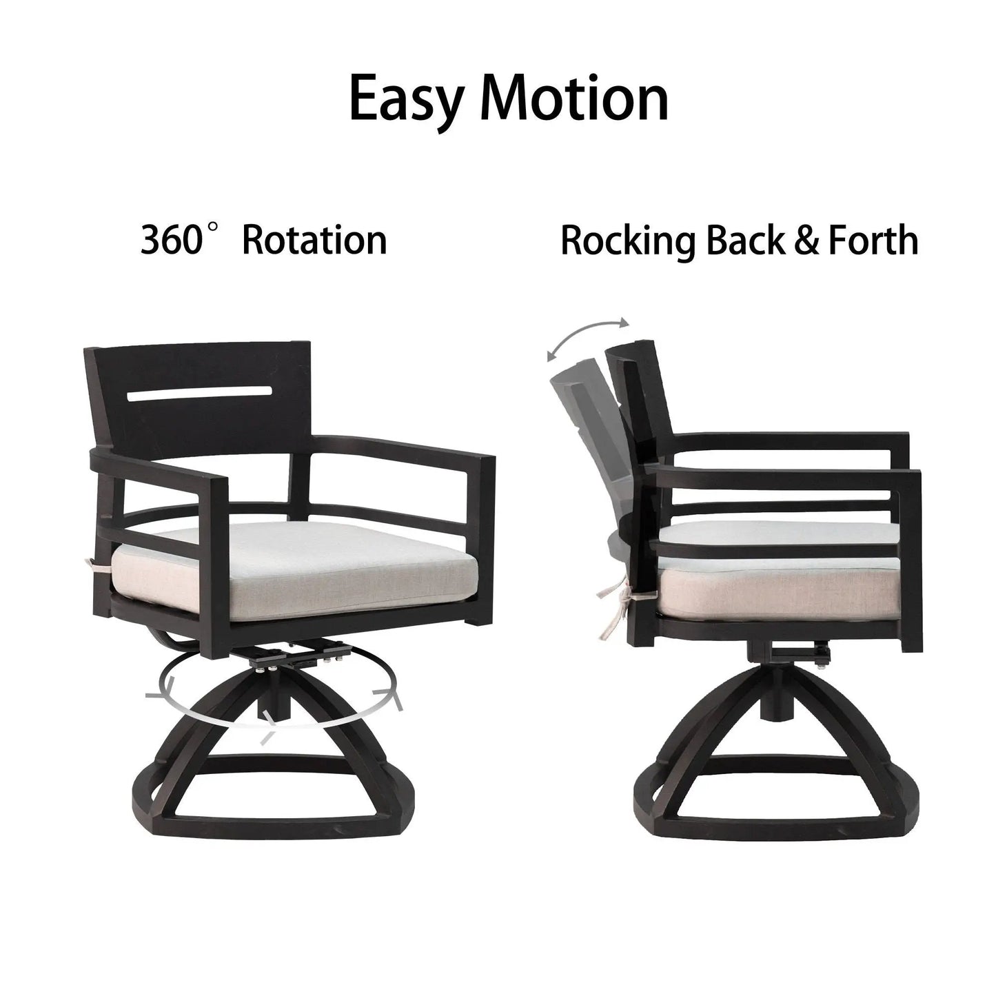 Outdoor Modern Dining Set with Cushioned Chairs