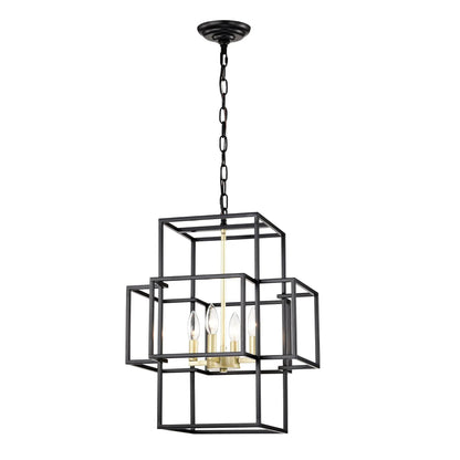 4 Light Metal Lantern Pendant Chandeliers