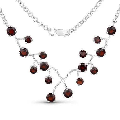 7.20 carat garnet sterling silver necklace with branching vine design by Bids.com on Tampa Home & Garden Store