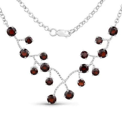 7.20 carat garnet sterling silver necklace with branching vine design by Bids.com on Tampa Home & Garden Store