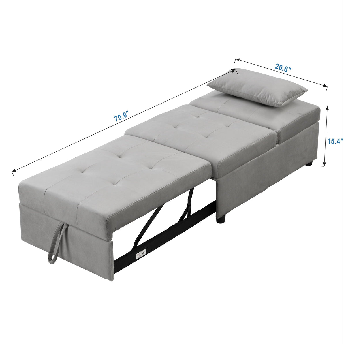 Versatile Folding Ottoman and Sofa Bed Set