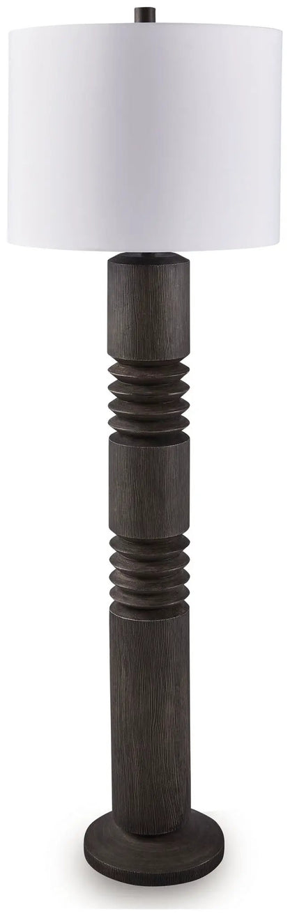 Fainwell Floor Lamp Distressed Black Finish