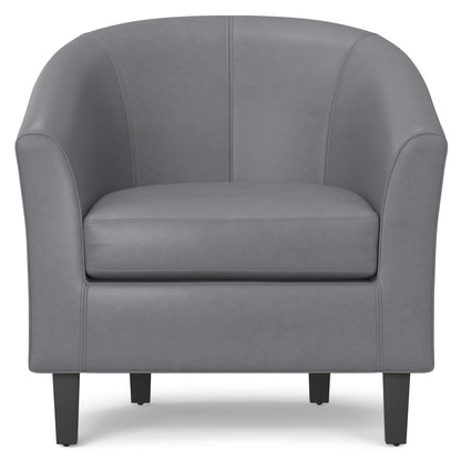 Transitional tub chair gray faux leather with solid legs HouseOfZazla arm chair on Tampa Home & Garden Store