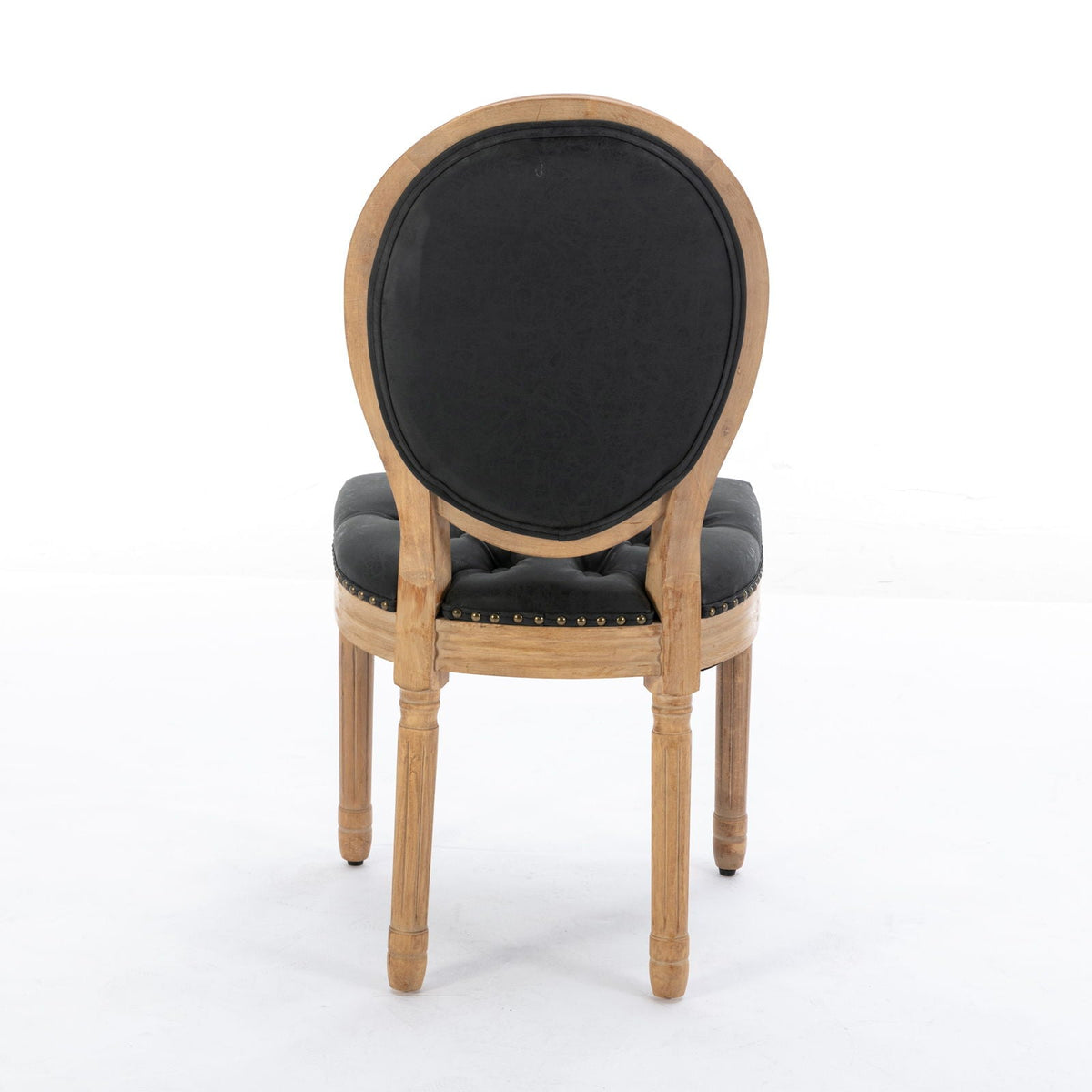 French style solid wood dining chair with black back and nailhead trim seat HouseOfZazla on Tampa Home & Garden Store
