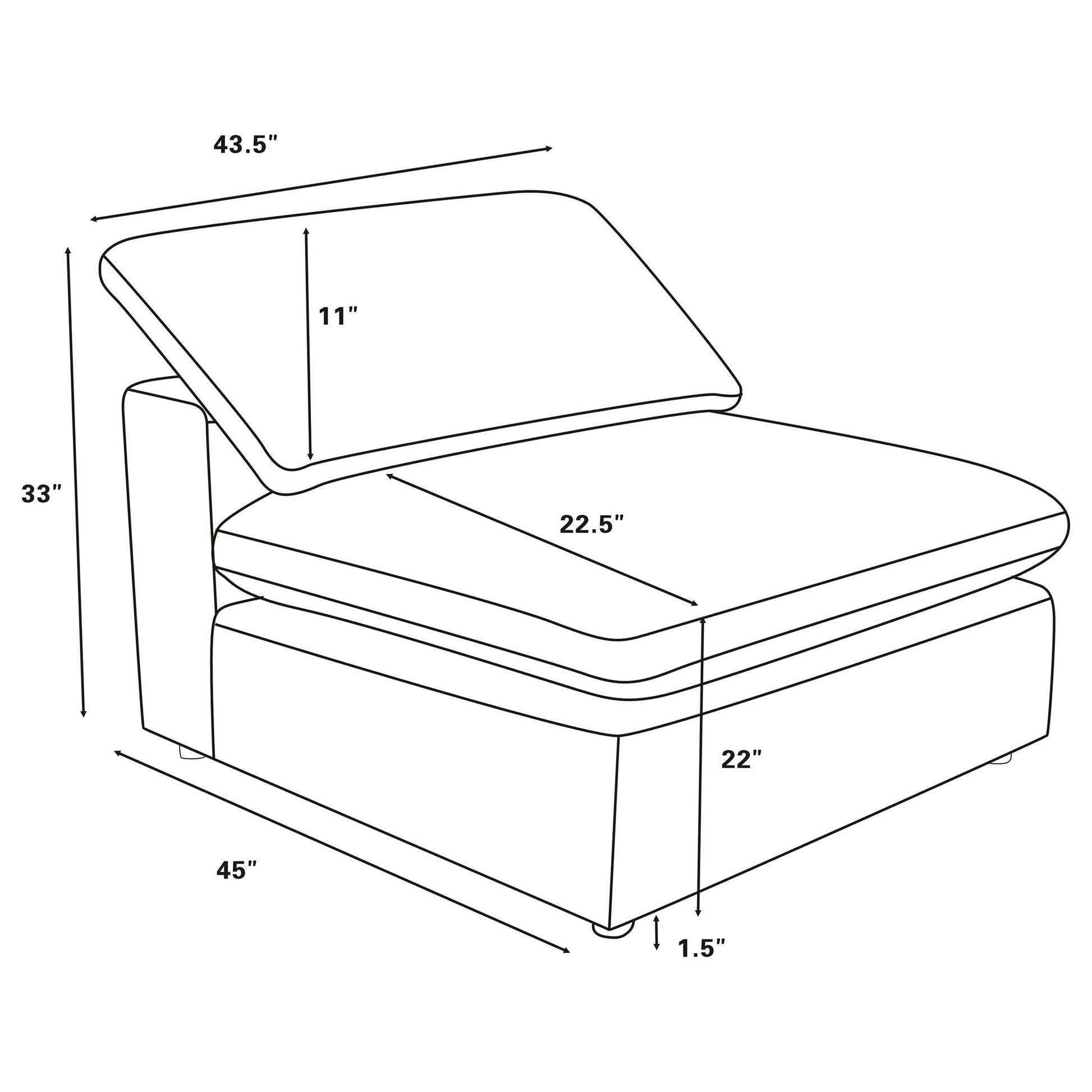 Segoura modular sectional with ottoman, 2-piece living room set HouseOfZazla; schematic on Tampa Home & Garden Store