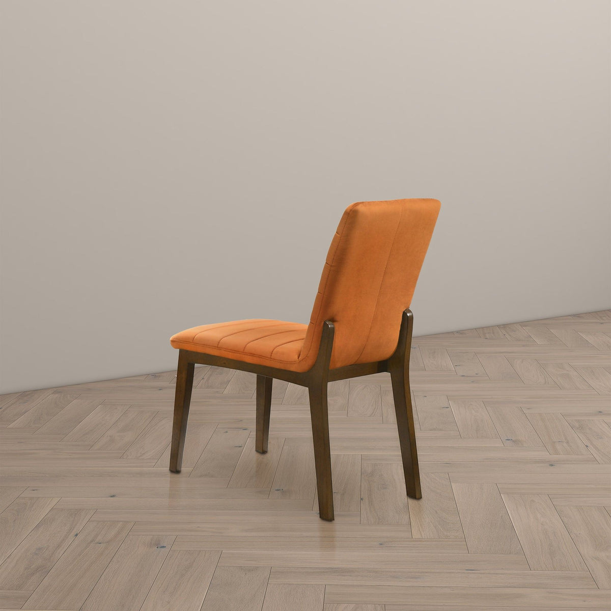 Modern orange dining chair set (2) with solid wood base by HouseOfZazla on Tampa Home & Garden Store