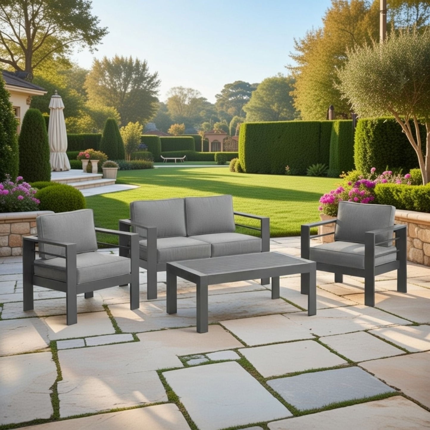Heavy Duty Patio Set And The Thick Soft Cushions