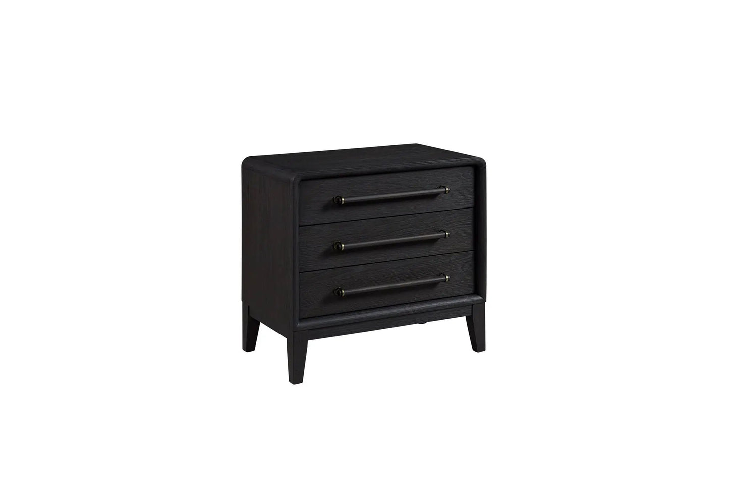 3 Drawer Nightstand With USB Black woodgrain by Unique Piece Furniture, accent nightstand on Tampa Home & Garden Store