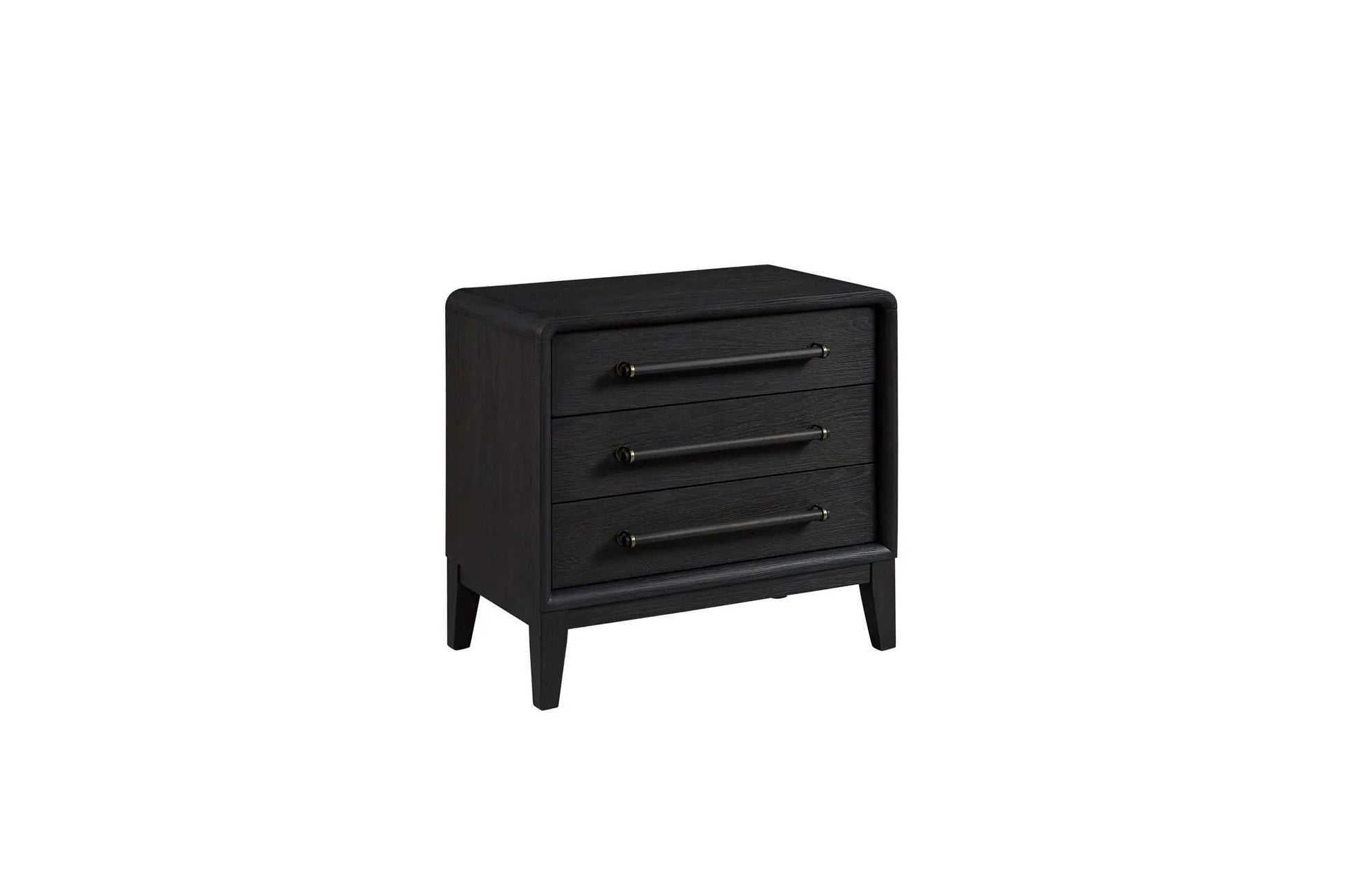 3 Drawer Nightstand With USB Black woodgrain by Unique Piece Furniture, accent nightstand on Tampa Home & Garden Store