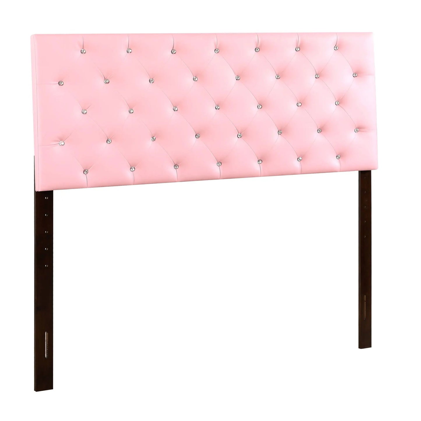 Panel Headboard with Faux Jewel Button Tufting