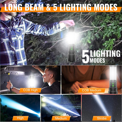 Powerlite 3 in 1 rechargeable flashlight by Killz, torch with 5 lighting modes on Tampa Home & Garden Store