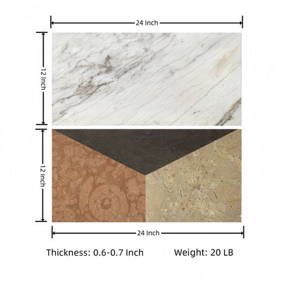 Polished Marble Decorative Tiles White/Multi by HouseOfZazla, veined marble tile sample sheet on Tampa Home & Garden Store