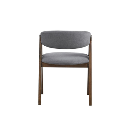 Keiki Side Chair Set of 2 in Gray Fabric