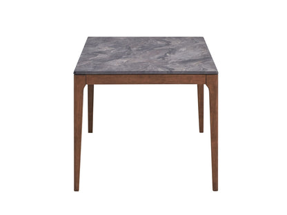Bevis Engineered Stone Top Dining Table Walnut with wooden legs by HouseOfZazla on Tampa Home & Garden Store