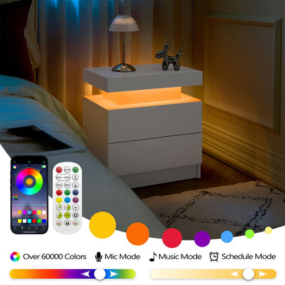 Modern Led Bedside Table Cabinet with Lights