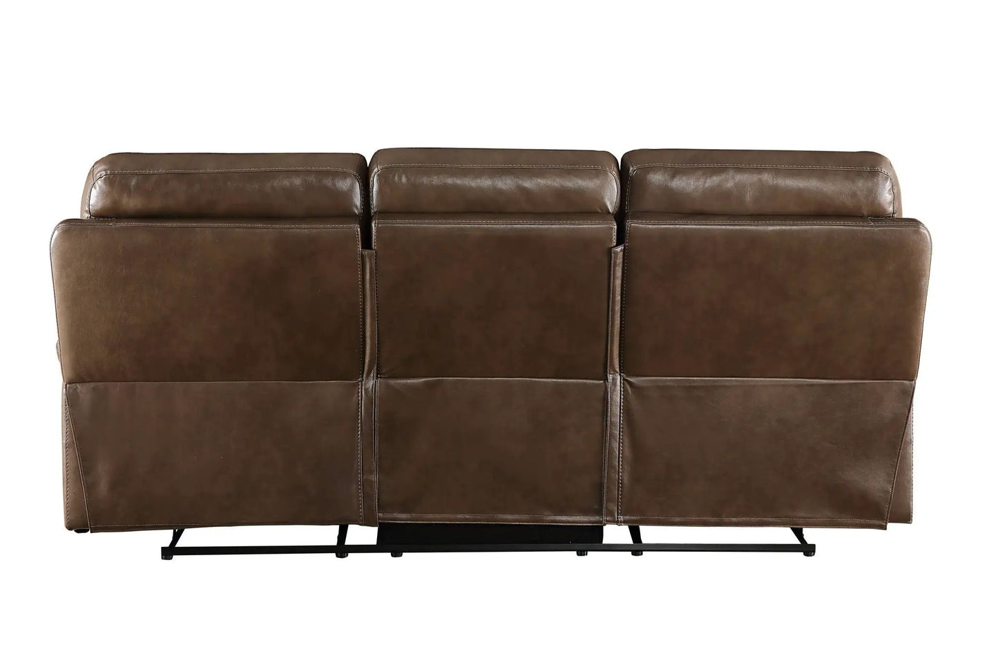 Aashi leather gel-match recliner sofa brown leather three-seat on Tampa Home & Garden Store
