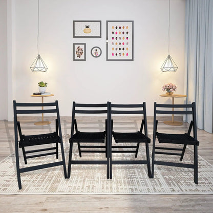 Solid Wood Foldable Event Chair Set of 4