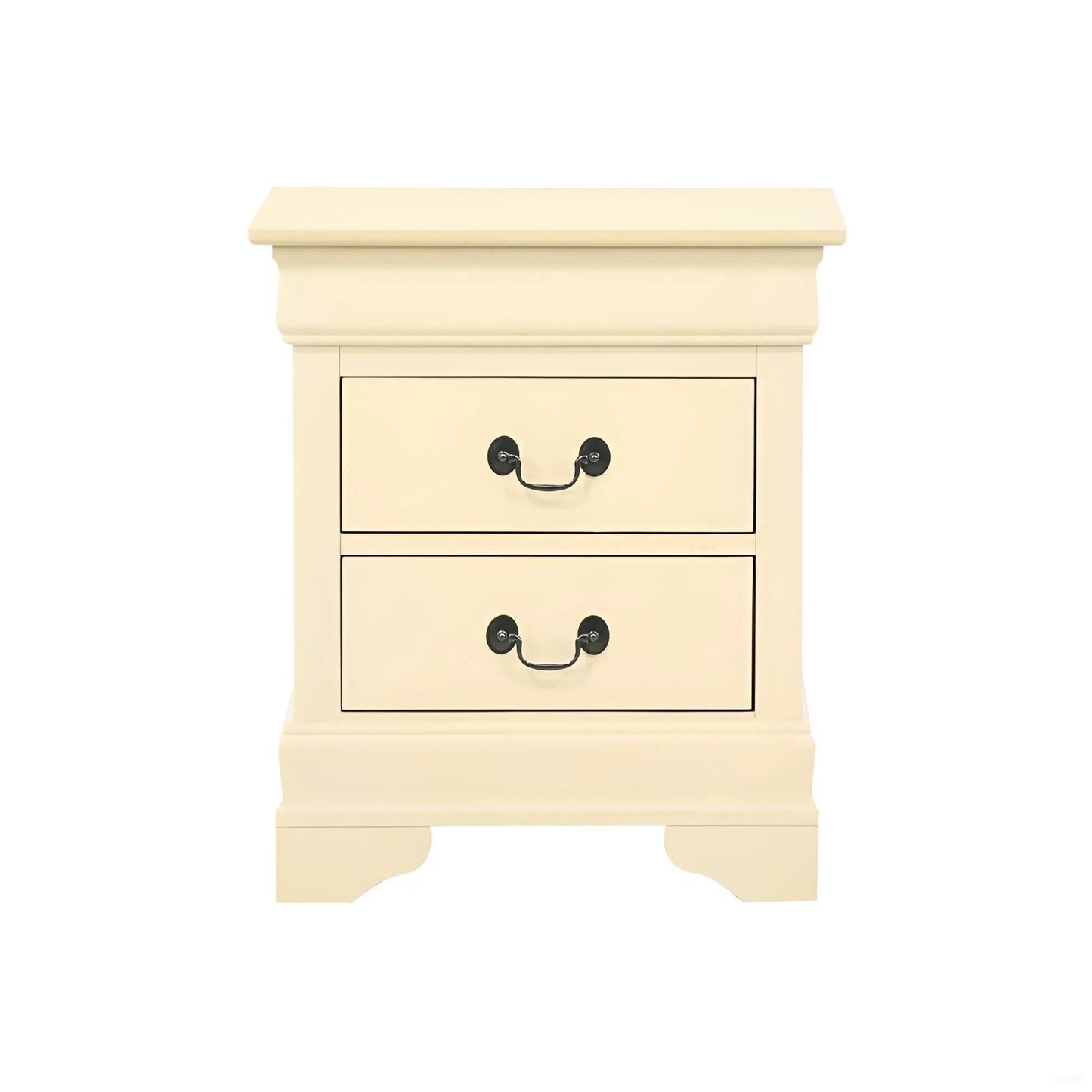 Traditional Nightstand Carved Bases and Curves