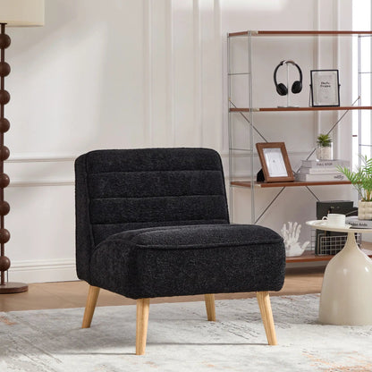 Upholstered Armless Accent Chair for Rooms