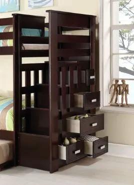 Allentown Espresso Twin Bunk Bed with Trundle