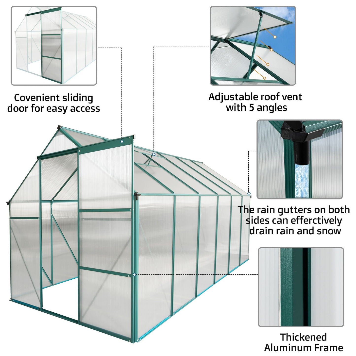 Outdoor Polycarbonate House and Raised Metal Base