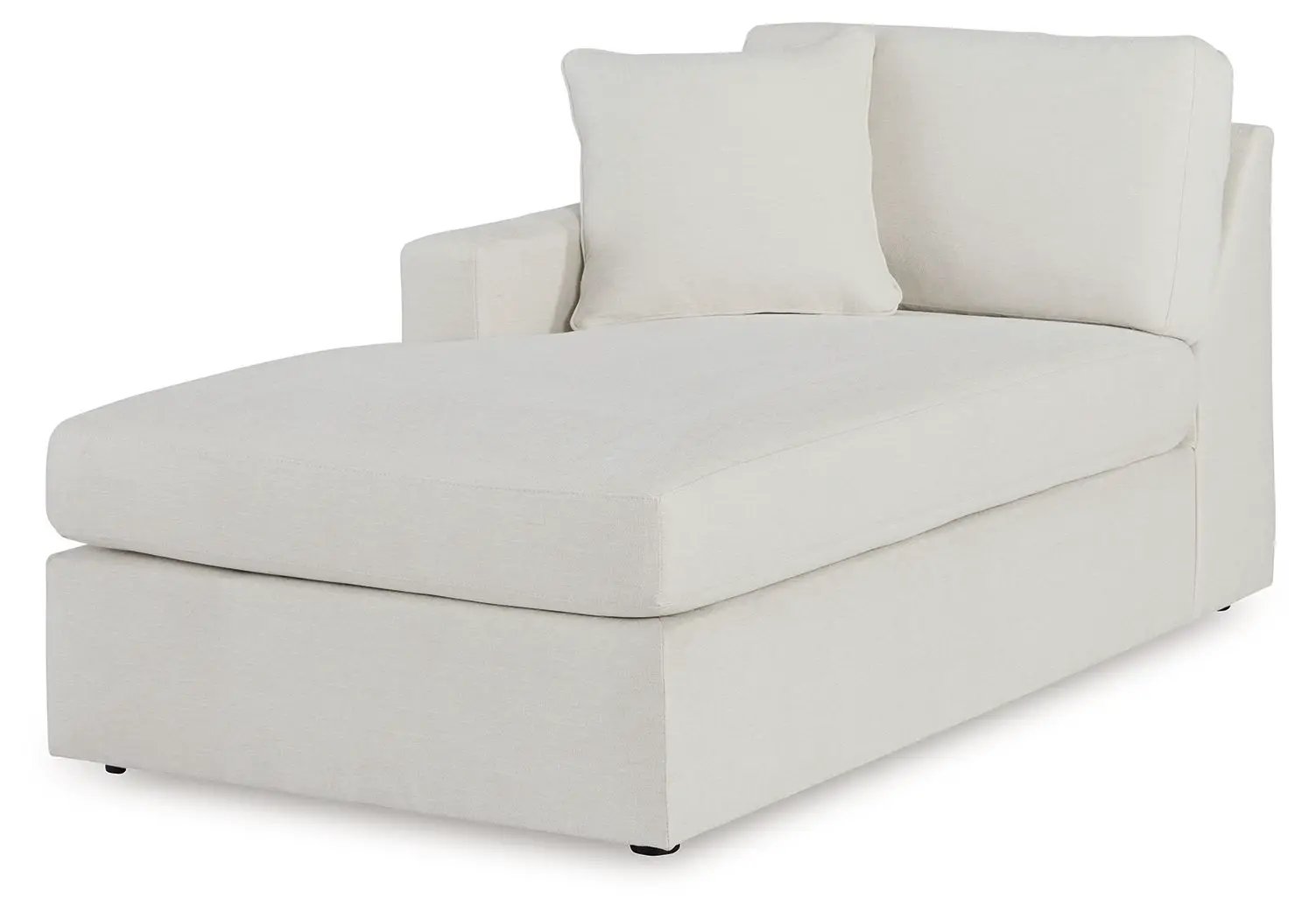 Modmax Sectional Oyster chaise, beige fabric, stationary unit by Unique Piece Furniture on Tampa Home & Garden Store