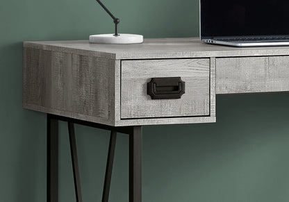 Computer desk with gray wood finish and storage drawer by HouseOfZazla writing desk on Tampa Home & Garden Store
