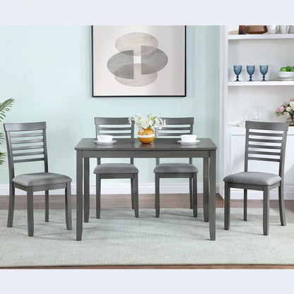 5 Piece Modern Dining Set Table With Chairs