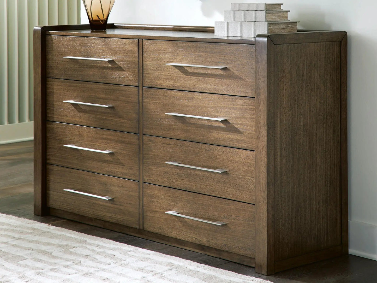 Marxmore dresser, Unique Piece Furniture, dark walnut finish with modern metal pulls on Tampa Home & Garden Store