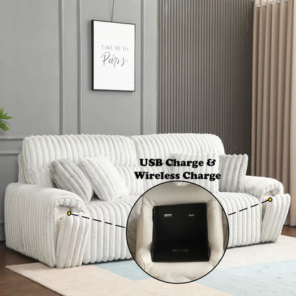 Jaya power motion sofa with sleeper and USB port gray upholstery Unique Piece Furniture on Tampa Home & Garden Store