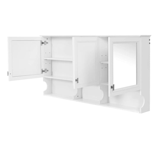 White wall-mounted medicine cabinet with doors, adjustable shelves by Unique Piece Furniture on Tampa Home & Garden Store
