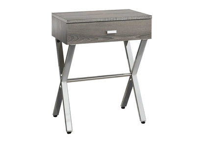 Accent Side X Table Storage Drawer Modern
