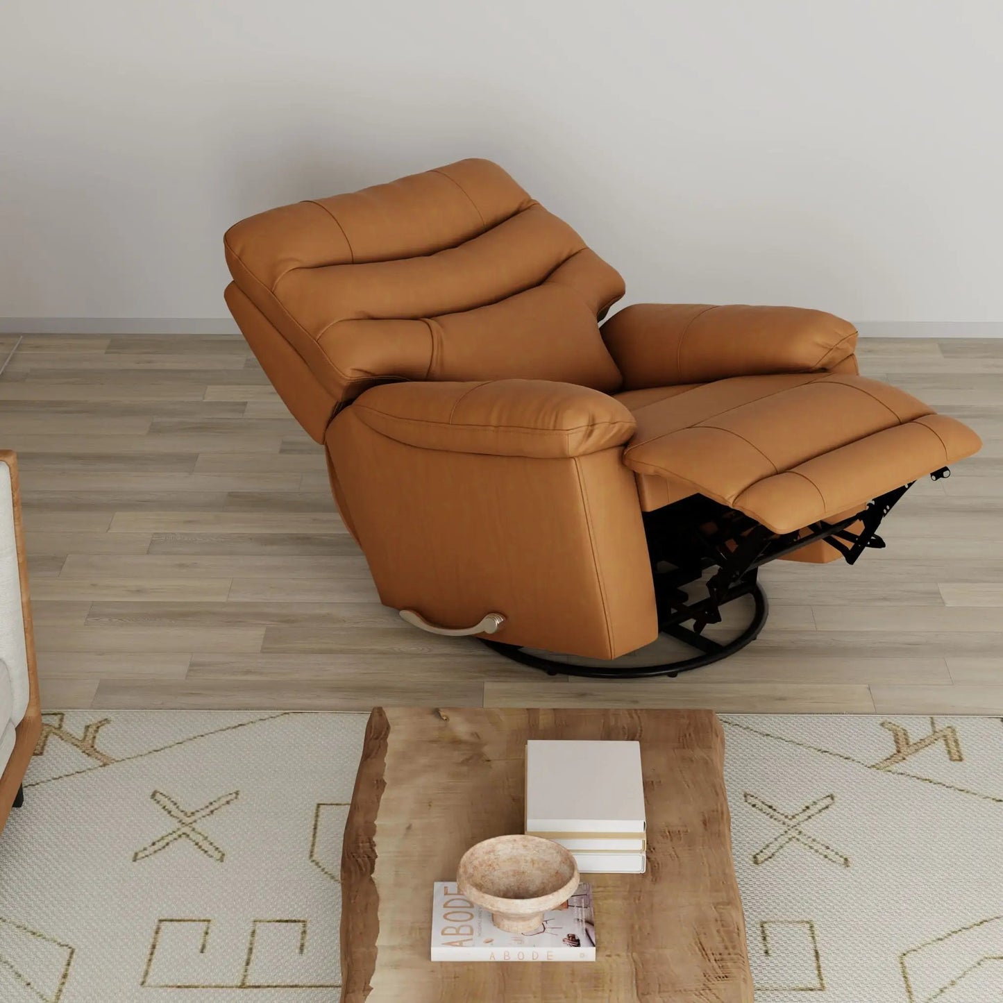 Oslo Antelope Swivel Glider Recliner Footrest