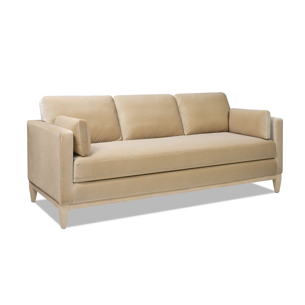 Knox Modern Farmhouse Sofa beige fabric stationary sofa by HouseOfZazla on Tampa Home & Garden Store