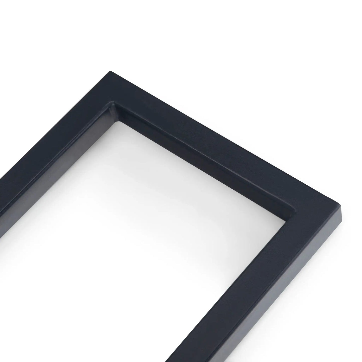 Skyler C Side Handcrafted Table dark navy metal frame with white inset panel on Tampa Home & Garden Store