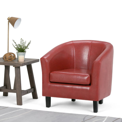 Austin - Transitional Tub Chair red leather by Unique Piece Furniture on Tampa Home & Garden Store