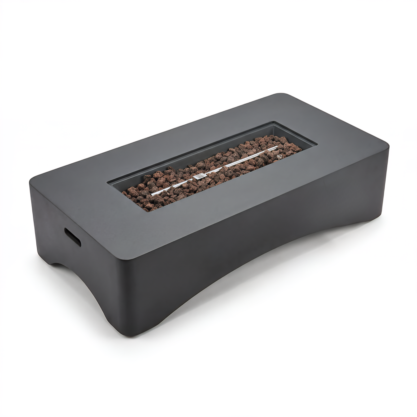 56in Propane Fire Pit Table Outdoor Gas Fire Pit with Lava Rock Gray HouseOfZazla on Tampa Home & Garden Store